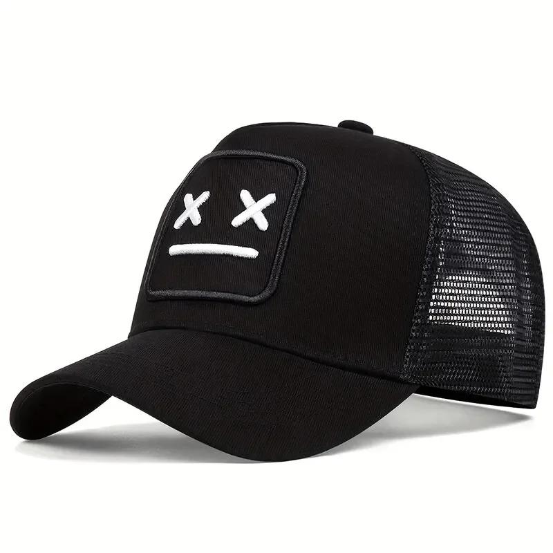 Unisex XX Embroidery Baseball Net Caps Spring Summer Outdoor Sunscreen Hat Adjustable Casual Trucker Hats
