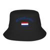 Netherlands Bucket Hat  Outdoor FisherUnisex Caps For Unisex Retro Hunting Sun Hats Foldable Graphic Cap