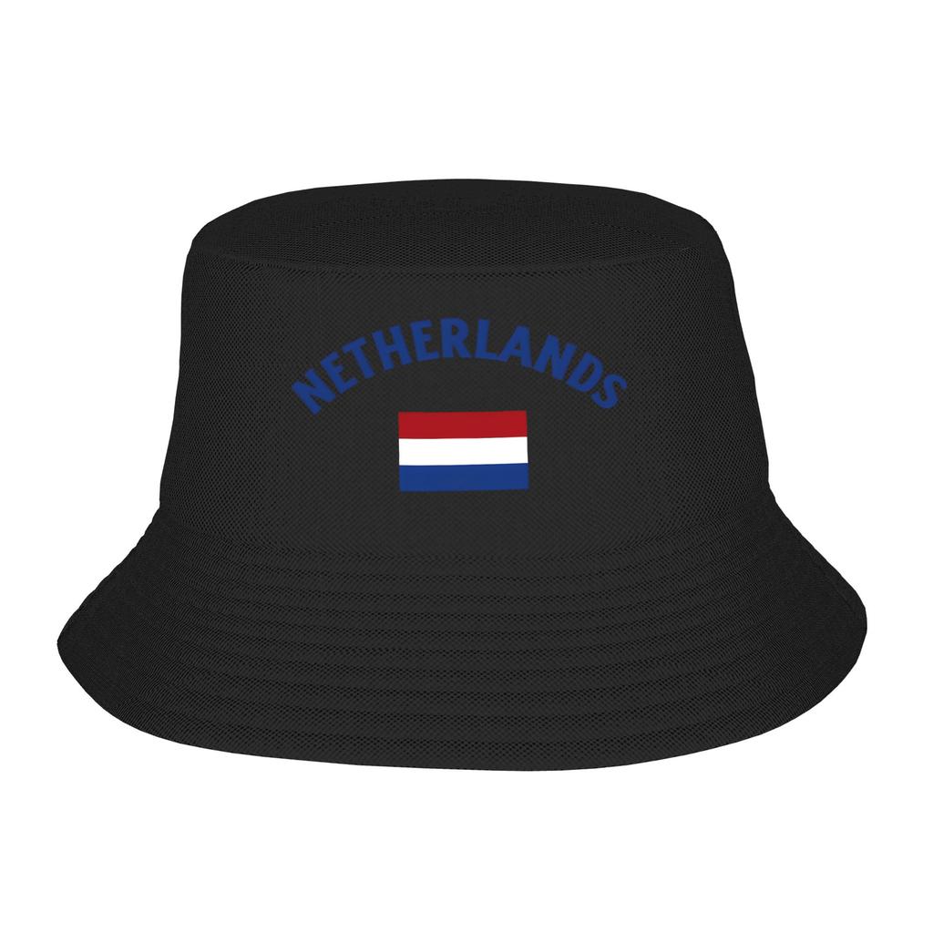 Netherlands Bucket Hat  Outdoor FisherUnisex Caps For Unisex Retro Hunting Sun Hats Foldable Graphic Cap