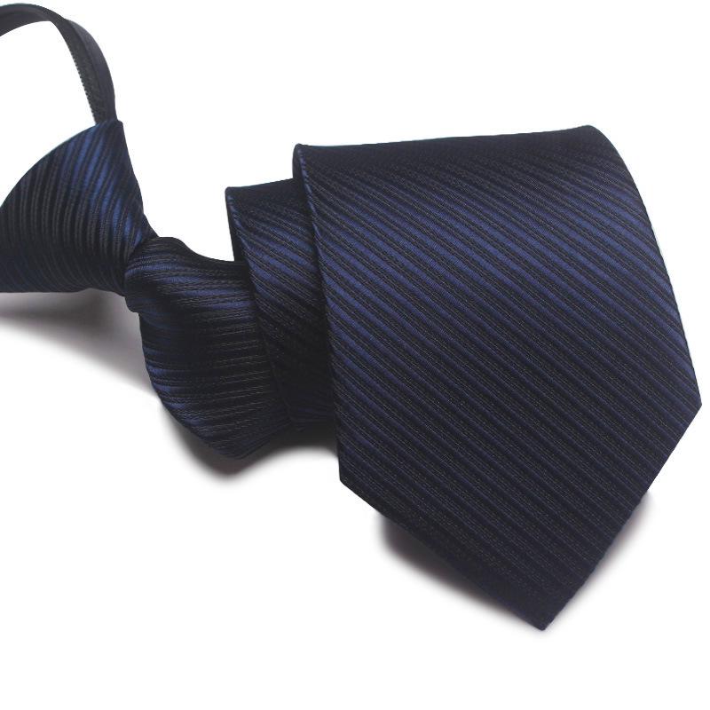 Men's 8cm No-Knot Zipper Tie - Easy-Pull Business Formal Tie