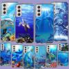 Deep sea turtle dolphin landscape Phone Case For Galaxy A14 A24 A34 A54 Samsung A02S A12 A22 A32 A42 A52 A72 A13 A33 A53 5G A03