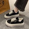 Burgundy canvas shoes summer new breathable student shoes casual board shoes campus