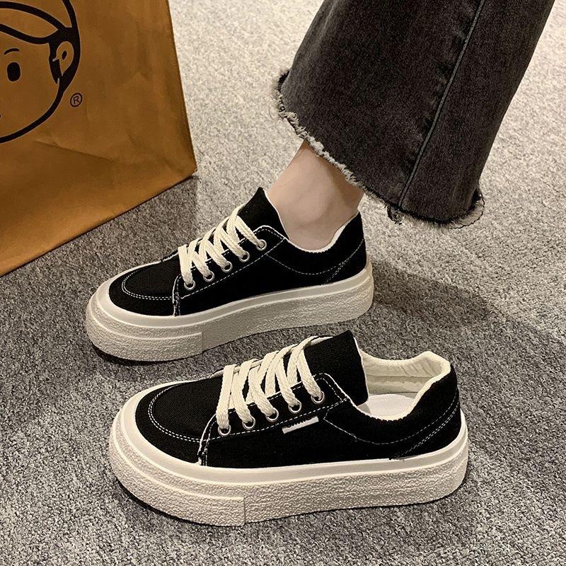Burgundy canvas shoes summer new breathable student shoes casual board shoes campus