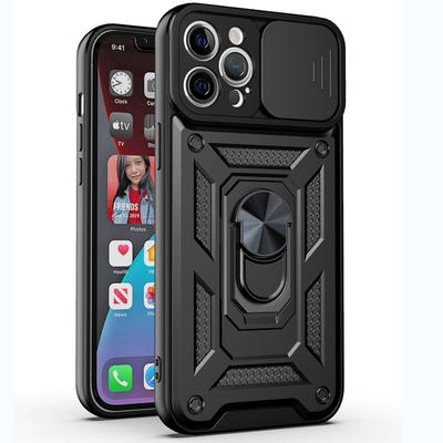 Aplicável A Capa Para Celular Com Janela Deslizante Para IPhone 16 Pro Apple 15 Carro 14 Sargento X Suporte de Anel Capa Protetora