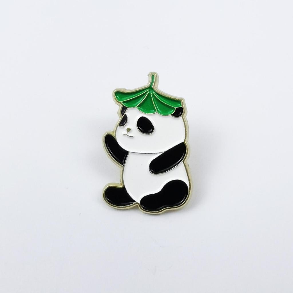 Panda Cartoon Brooch - Cute Metal Badge for Children's Bags & Clothing