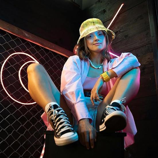 LED Fisherman Hat Neon Rave Bucket Cap 7 Colors Glow