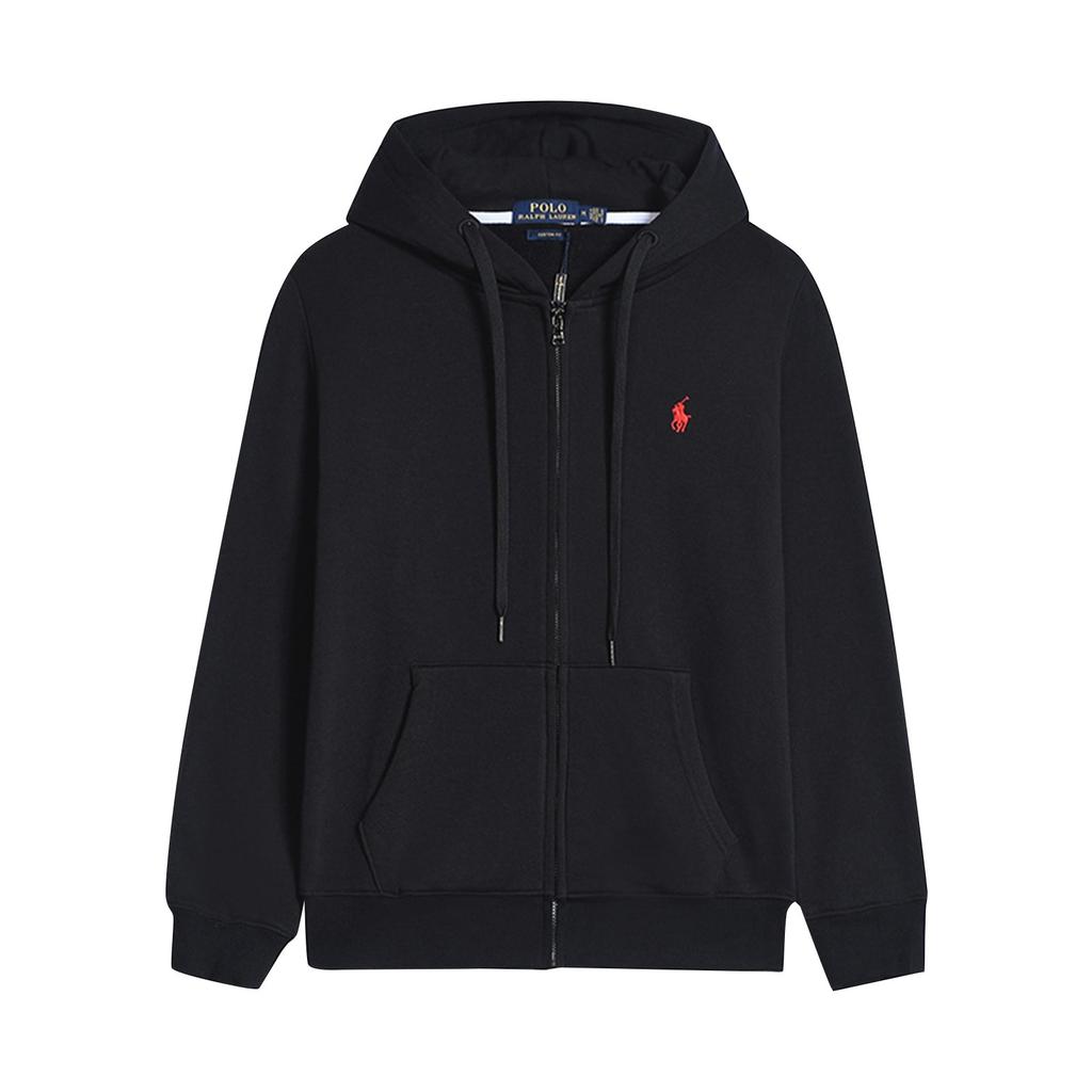 Spring Thin Hooded Cardigan Color Sweatshirt Embroidered Loose Large Paul Men's Coat