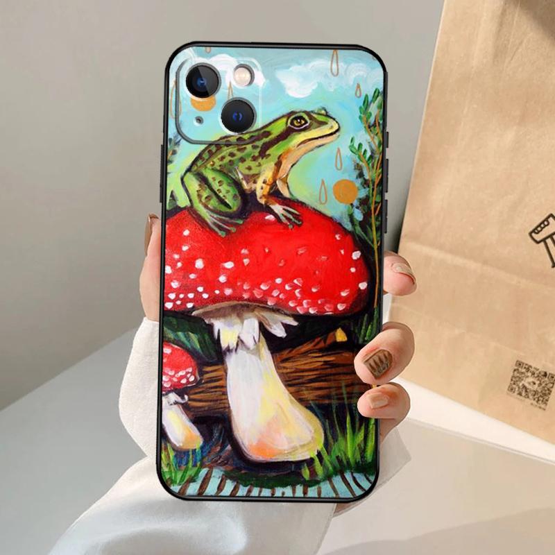 

Frong Froggy Art Groovy Hippie Phone Case For iPhone 17 Air 16 15 14 11 12 13 Pro Max 12 13 mini 15 16 Plus 16e Cover Coque iPhone 14 Pro