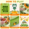 Electric Pop-up Turntable Toy with Music Cartoon Rotating Rabbit Catcher Toys with Nets Musical Launching Rotating Game Kids Toy