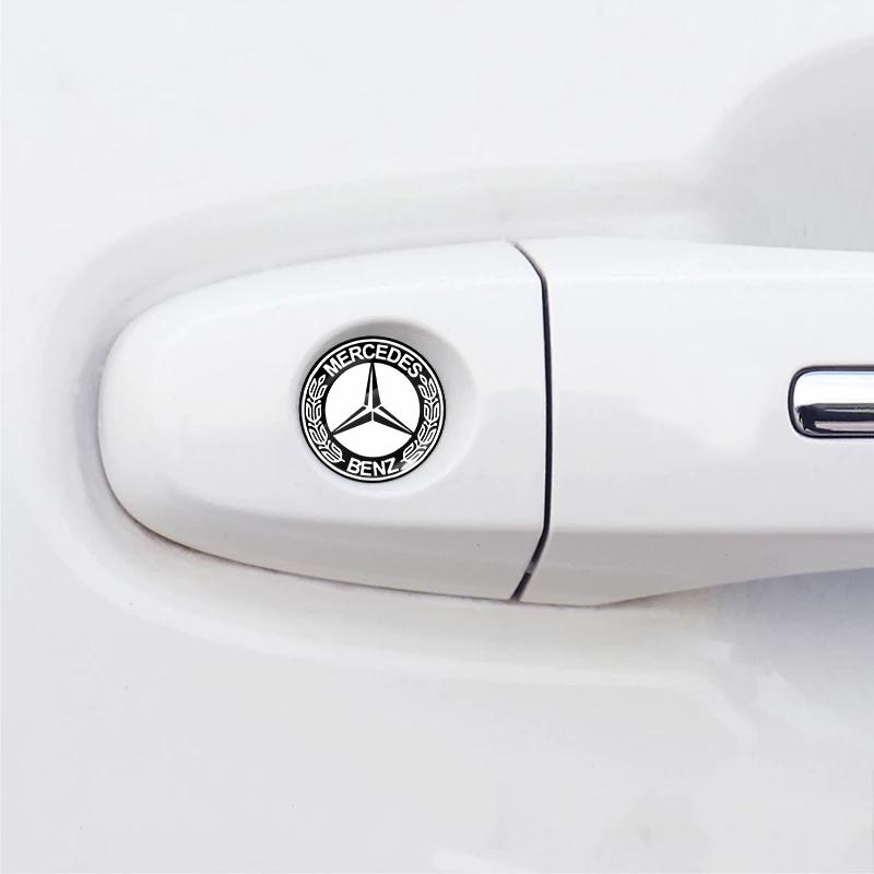 Car Lock Keyhole Stickers Door Lock Protect Car 3D Stickers For Mercedes Benz AMG C180 C200 C260 C300 W108 W124 W126 W140 W168 W169 CLA