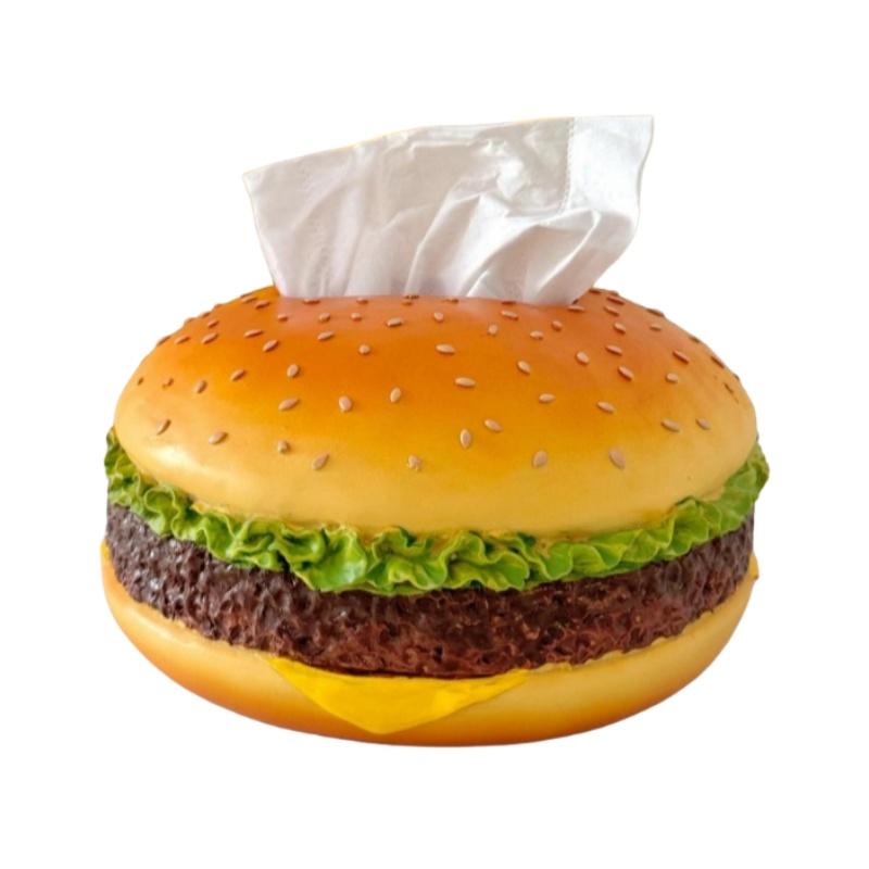 

Hamburger tissue box, tissue holder, fun and practical, for office, party and holiday decoration, car interior decoration