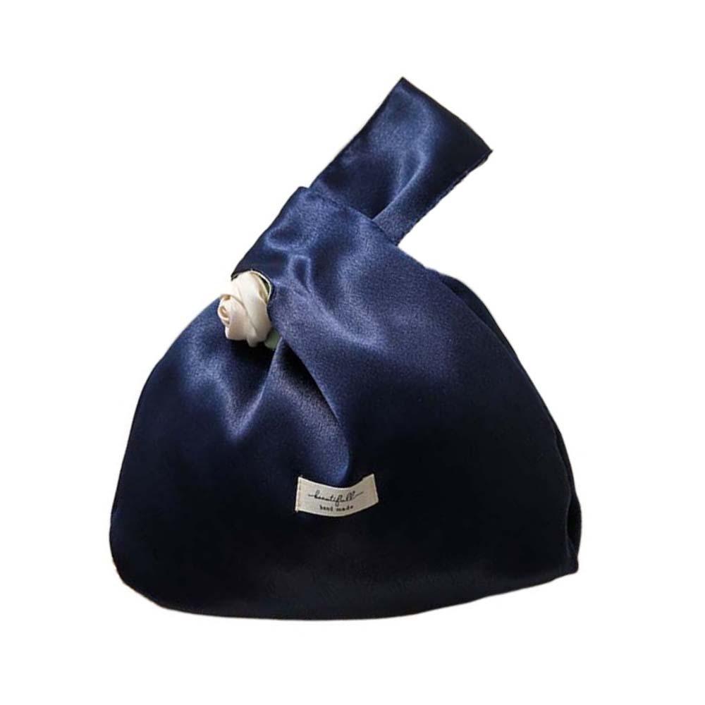 

Chinese Style Rose Wrist Bag Satin Butterfly Orchid Knot Handbag Handbag Bridesmaids Style 8