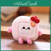 Cute Tofu Plush Keychain With Super Soft Short Plush For Bag Decor And Collectors