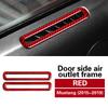 For Ford Mustang GT 2015-2019 Carbon Fiber Car Interior Door Air Condition Outlet Vent Panel Cover Trim Stickers Accessories