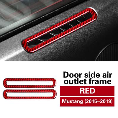 

For Ford Mustang GT 2015-2019 Carbon Fiber Car Interior Door Air Condition Outlet Vent Panel Cover Trim Stickers Accessories