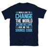 Change The World Source Code Programmer Programming Coding Geek T-Shirt