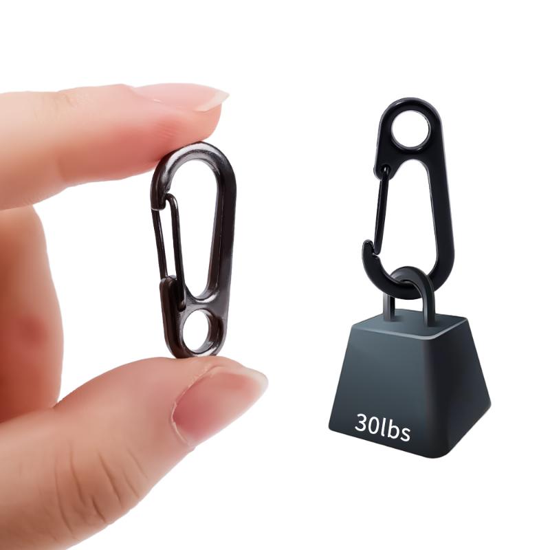 5Pcs Mini Carabiner D-Ring Key Chain Spring Clips Aluminium Alloy Hang Buckle Survival Outdoor Camping Keyring Tool for Bag
