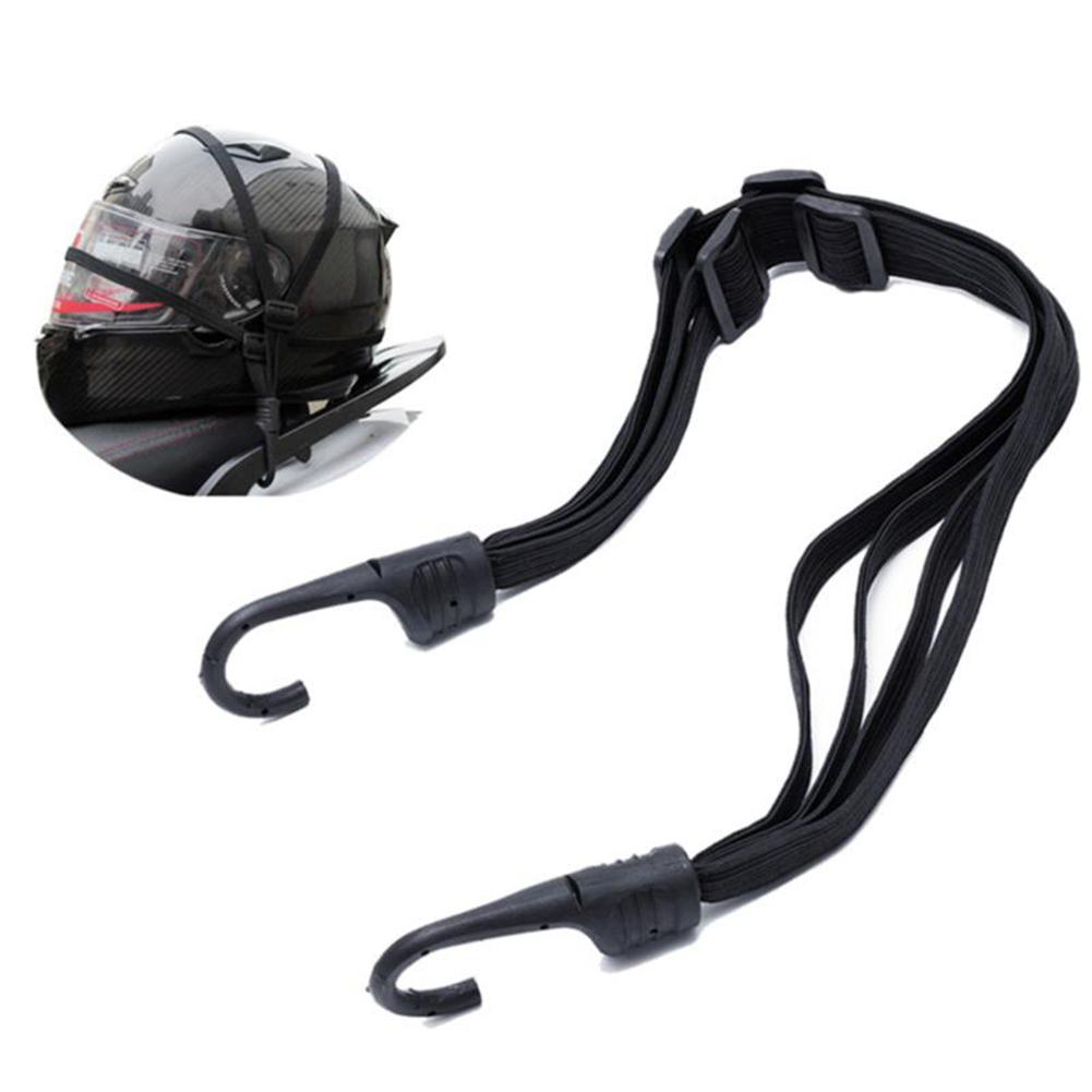 60/90cm Motorcycle Elastic Helmet Luggage Rope Shelf Binding Belt Retractable Elastic Binding Rope Fixing Rubber Band Accessory
