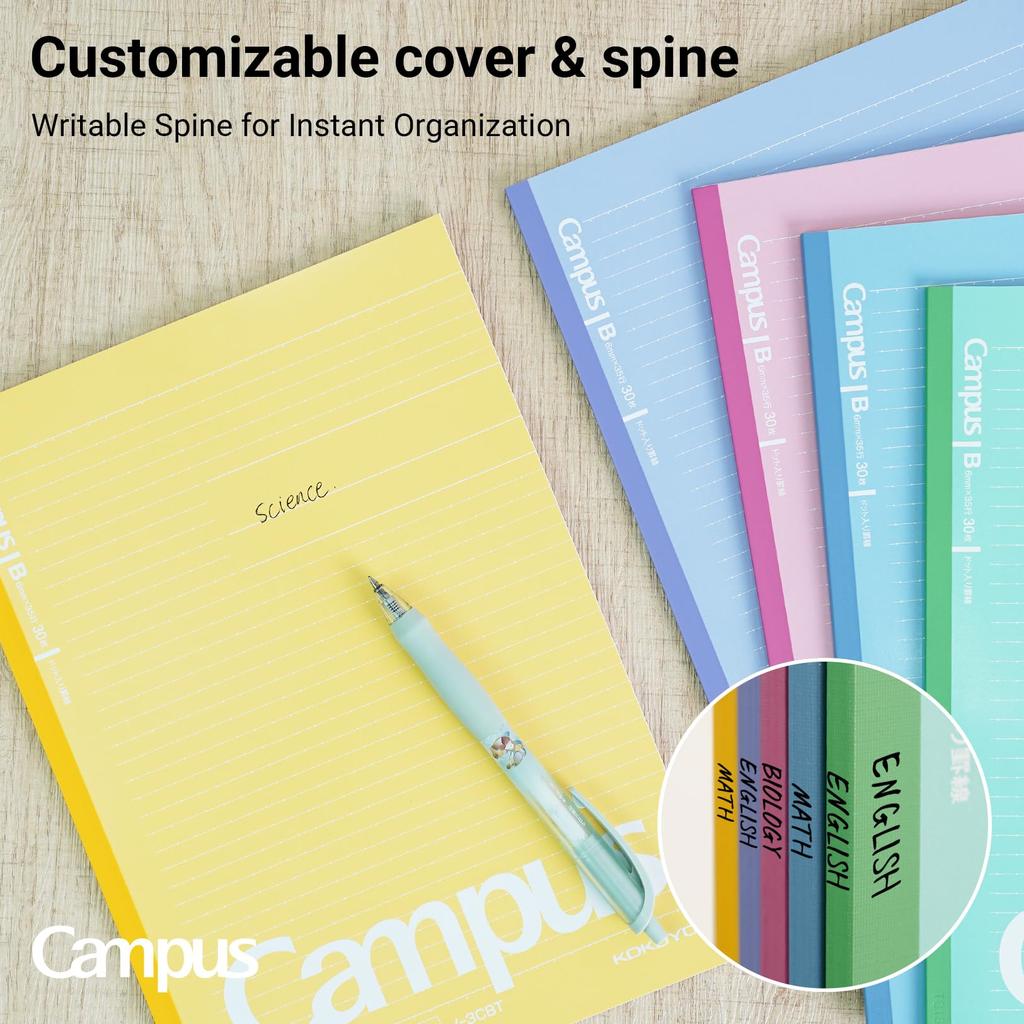 Kokuyo Campus Notebook 5-Pack B5 Dot Lines No-3CBTX5 30 Sheets