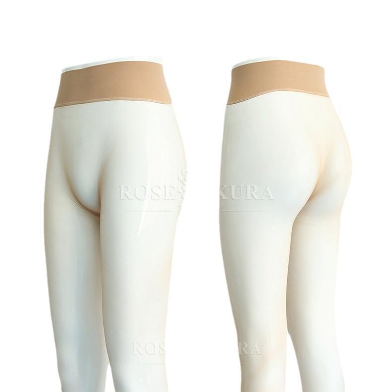 Luoying 8314 Seamless Transparent Black Velvet Pantyhose with Butt-Lifting Shaping