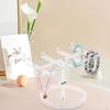 Acrylic Bracelet Rack With Art Inspired Base Space Efficient Jewelry Display for Shops and Personalize Use