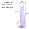 Jiuxi Realistic Clear TPE Dildo - Soft, Transparent Adult Toy for Women