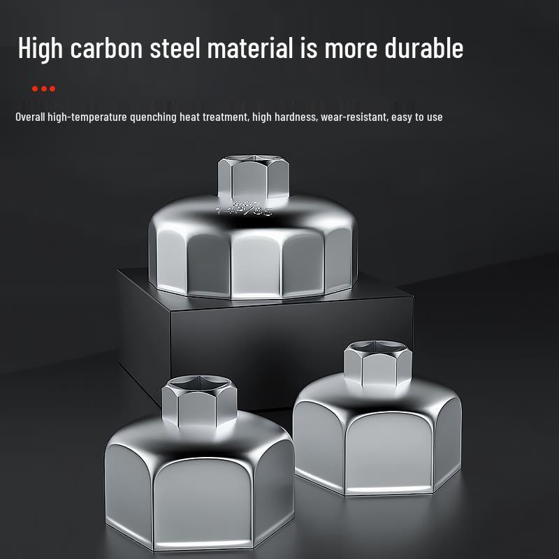 Steel Cap Oil Filter Wrench - Car Oil Change Tool for Easy Disassembly and Assembly