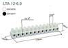 Terminal Block, Threaded, Thermoplastic, LTA 12-6.0, White