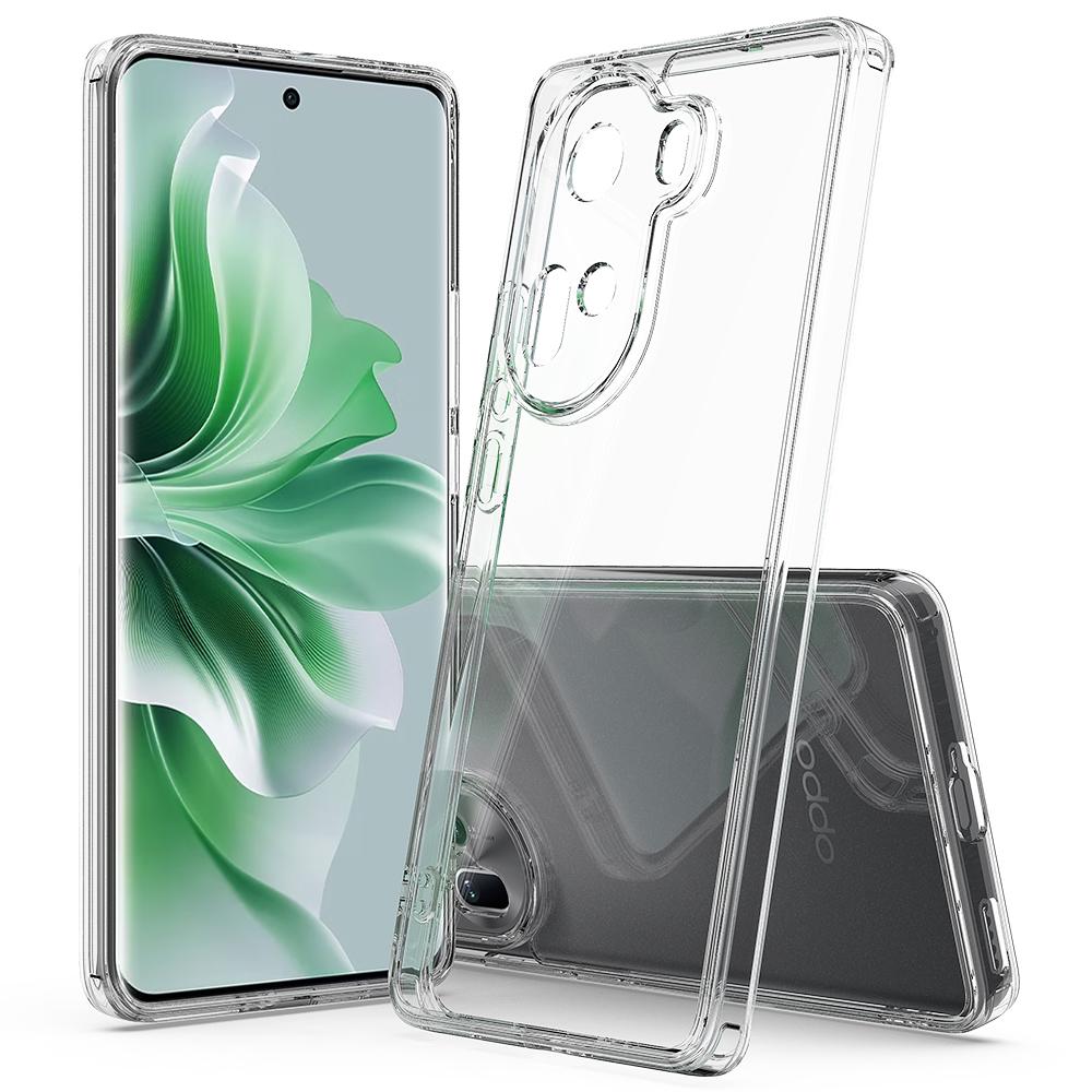 

For Oppo Reno11 5G (Global) Case TPU+Acrylic Anti-Scratch Clear Back Cover A