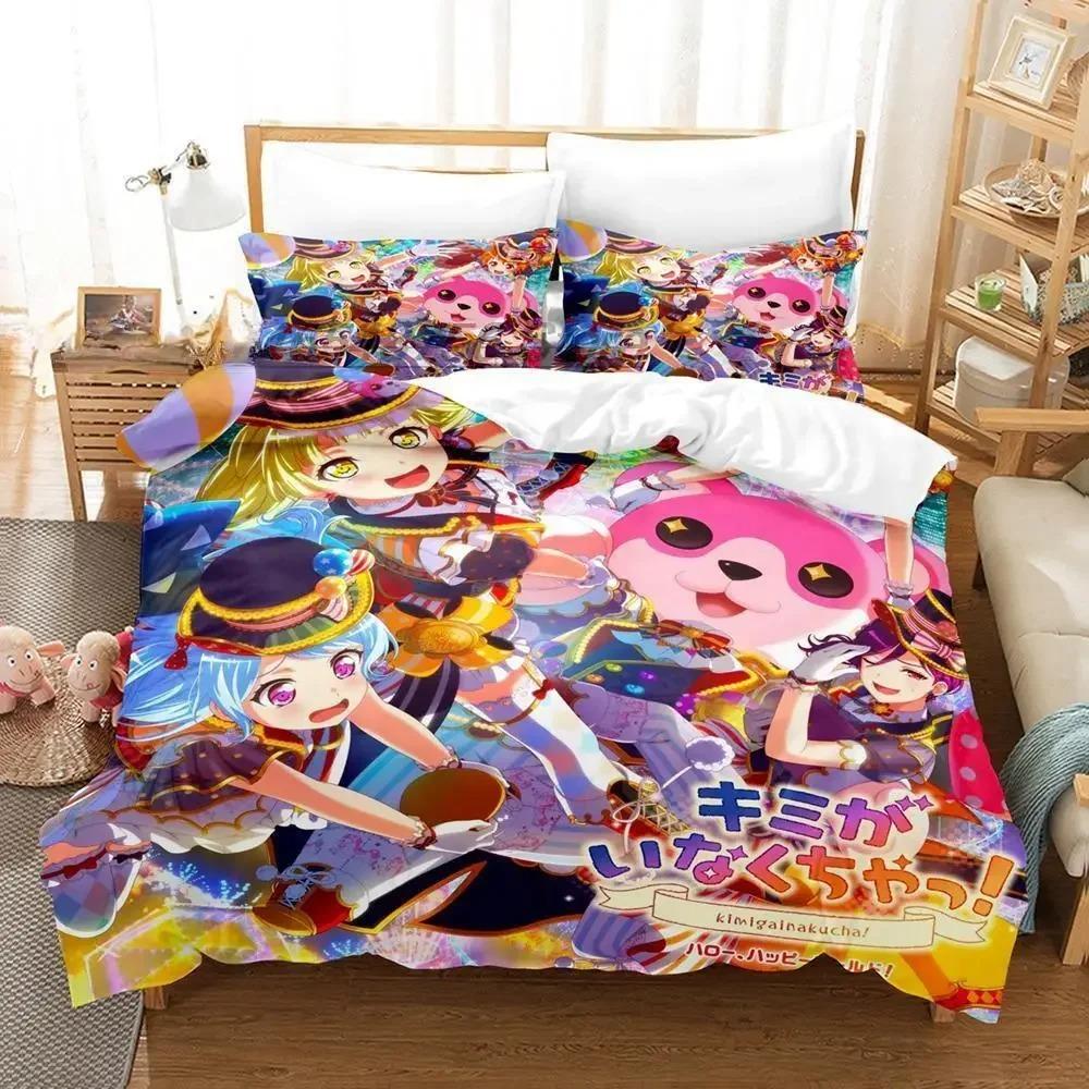 3D Print BanG Dream! Girls Band Party! Bedding Set Single Twin Full Queen King Size Bed Set Adult Kid Bedroom Duvet Cover Sets