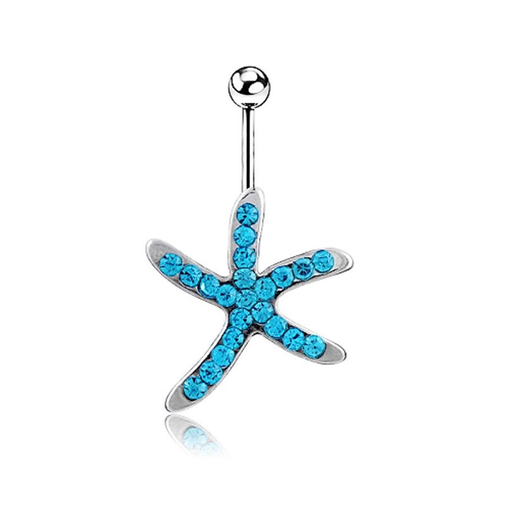 Sexy Female Navel Ring Dolphin Shark Hippocampus Anchor Ocean Navel Buckle