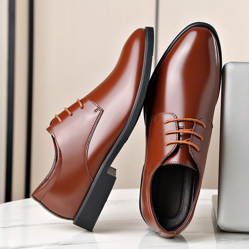 Herren Business Casual Lederschuhe, Lederschuhe für Büroangestellte, Echtleder-Anzugschuhe