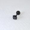 0.8mm Thick Minimalist Zircon 3-Prong Stud Earrings, Stainless Steel Screw for Ear Cartilage, Available in 1.5-5mm.