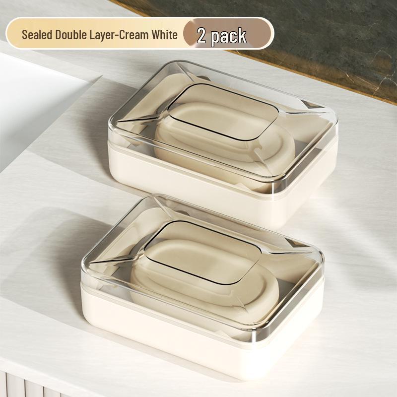 Przenośna, pyłoszczelna i wodoodporna mydelniczka z pokrywką odprowadzającą wodę do łazienki lub w podróży