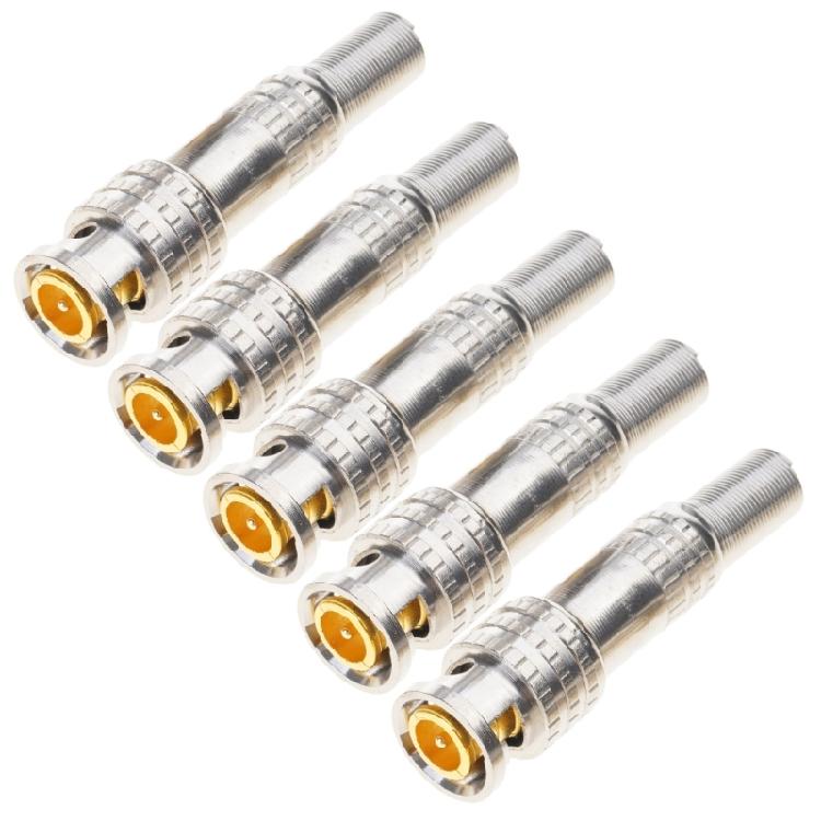 BNC Male Connector for CCTV Security Camera System Coax Cable Easy Installation Solderless BNC Compression Connector