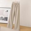 Women's 2025 Spring High-Waisted Slimming Straight-Leg Pants: Casual, Loose Fit with a Good Drape