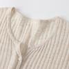 Summer Women's Tencel Lyocell Striped Cardigan Scissor Collar Knit Top