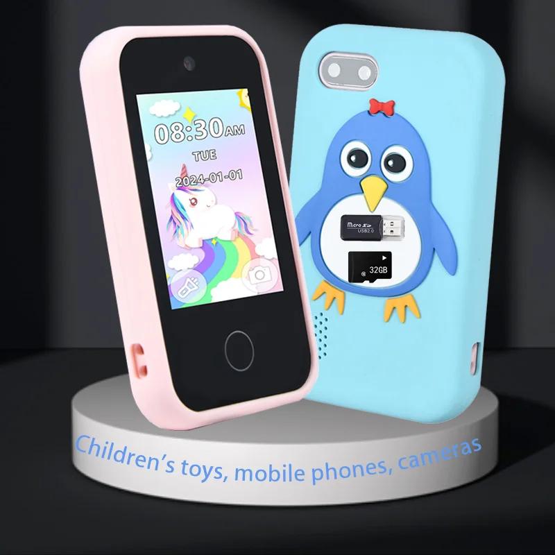 Telefono per Bambini Giocattoli Educativi Lettore Musicale MP3 Giochi Giocattolo Musicale Culla per Bebè Giocattoli con Fotocamera Selfie per Bambini Regali di Compleanno