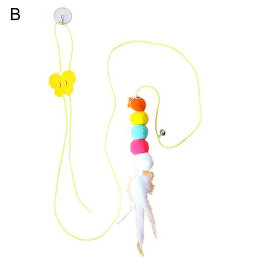

200 см подвесная игрушка для кошек, самовозбуждающиеся выдвижные нейлоновые качели для снятия стресса, кошачья мята B