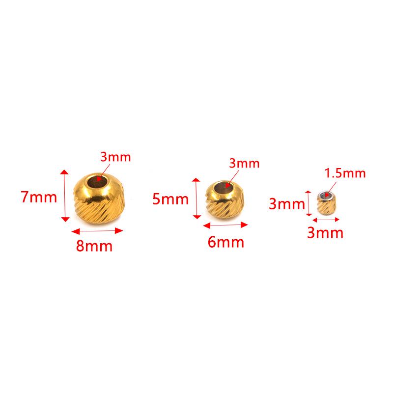 304 Stainless Steel Twill Pattern Spacer Beads for DIY Jewelry, Bracelet, Necklace Crafting.