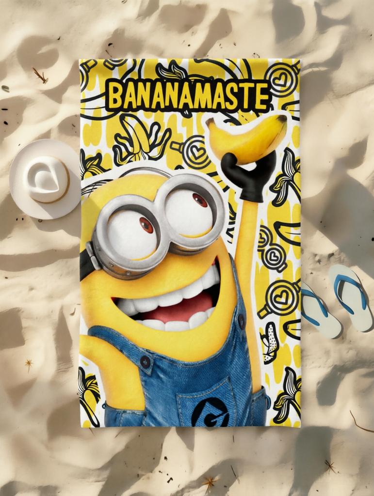 1pc Bananamaster Beach Towel, Big-eyed Cute Creature, Ideal for Beach Vacation Pool Gym, Cute Summer Gift for Friends & Families