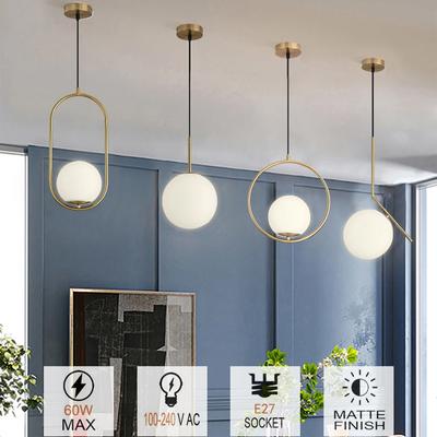 Moderne Pendelleuchte Nordic Minimalist Hängelampe Decke Esszimmer Dekoration Glaskugel Kronleuchter Beleuchtung Wohnzimmer Schlafzimmer
