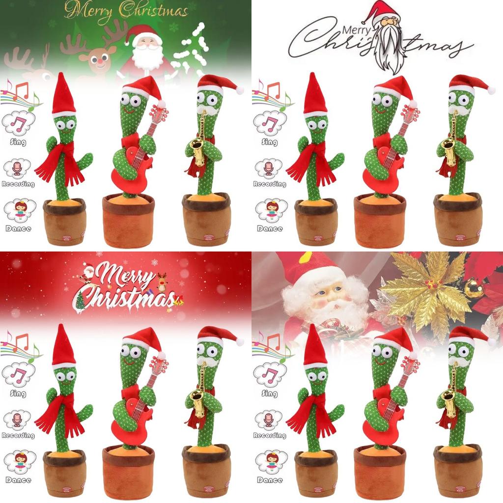 Adorável Brinquedo Interativo de Cacto Dançarino Com Recursos de Canto e Dança Para Presentear com Diversão