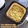 50/100 Stück-Heißluftfritteuse Papier Antihaft Küche Backen Heißluftfritteuse Matte Ölbeständig Mikrowelle Grillmatte Backpapier Einlage Zubehör