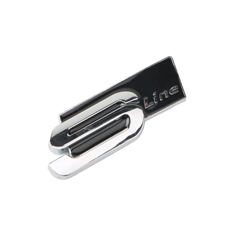 S-Line Car Stickers Metal Badge Auto Fuel Tank Trunk Decals For S Line A3 Q5 A1 TT R8 Q3 A8 A4 A5 A6 Q6 S3 Q2 S1
