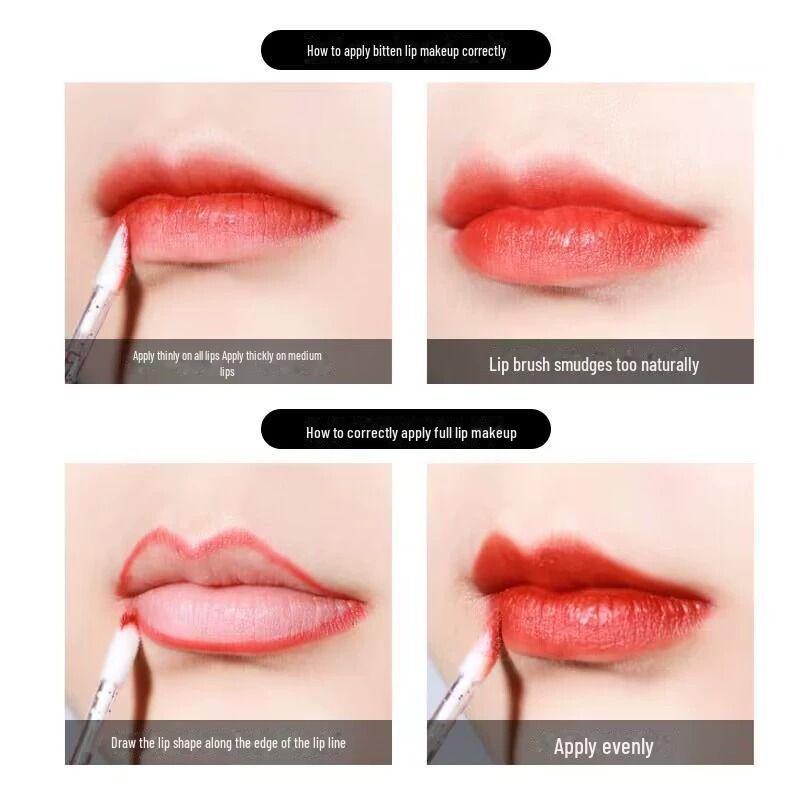 Portable Disposable Lip Brush Stick with Independent Packaging for Precise Lip Makeup Artists. Ideal for Lipstick, Lip Glaze, and Face Makeup.