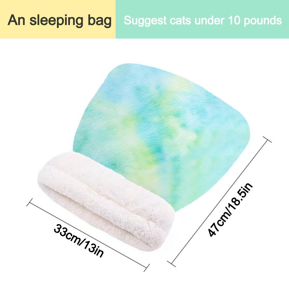 Pluszowe legowisko jaskinia dla kota w kolorze tie-dye, kołderka dla kociaka, urocze legowisko gniazdo dla kota, mata, artykuły dla zwierząt