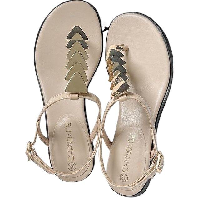 Thick heel shoes summer new design sense niche toe high heel simple version sandals