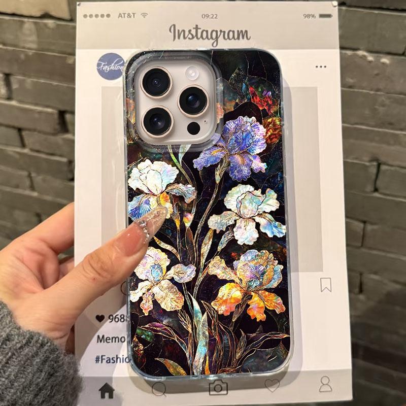 

Luxury Flower Aesthetic Girls Women Phone Case For Apple iphone 16pro 15 16 14 13 Pro Max 16e 12 11 7 8 Plus XR SE Fundas Cover iPhone 14 Pro Max білий
