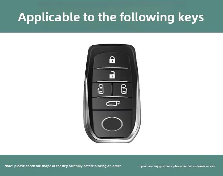 Suitable for 2024 S0 Alphard keycases, 18-24 Alphard car specific metal buckle shells for men JH0